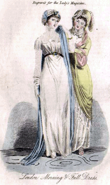 fashion plate of August 1810 dresses